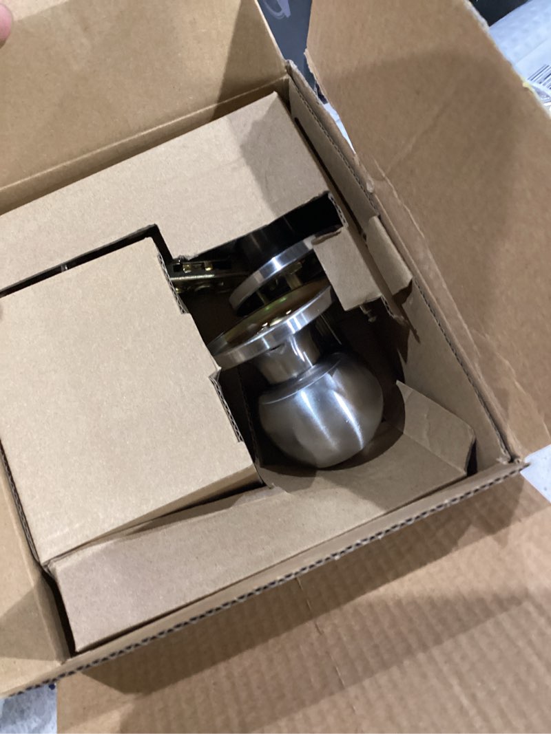 Condition photo showing Good Condition for BESTTEN 2 Pack Keyed Same Exterior Door Knobs and Single Cylinder Deadbolts Combo Set, Keyed Alike Entry Door Knobs with Locks and Keys for Entrance and Front Door, Satin Nickel 2 PK Deadbolt Lockset Satin Nickel