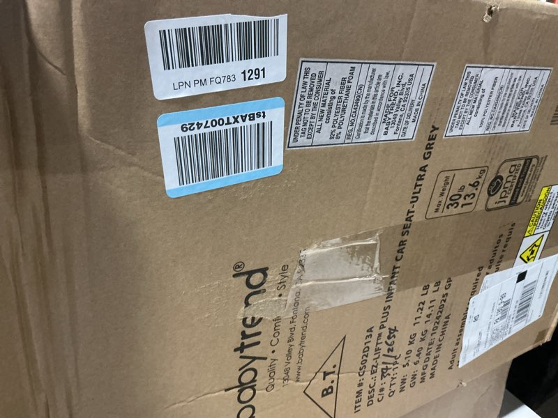 Condition photo showing Good Condition for baby trend ez-lift plus infant car seat, ultra grey