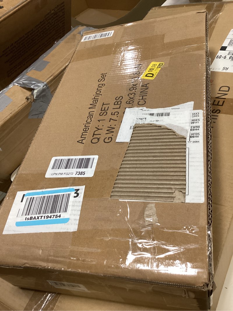 Condition photo showing New/Like New for American Mahjong Set with Blue Carrying Bag, 166 White Tiles, 4 All-in-One Rack/Pushers, Mahjong Tiles Set (Ma Jong, Mah-Jongg, Majiang)