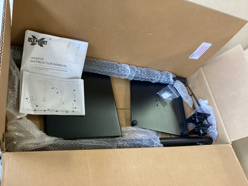 usx mount universal speaker stands height adjustable - extends 33" to 42", holds satellite and small bookshelf speaker up to 11 lbs, set of 2, heavy duty base, built-in cable management, xas516