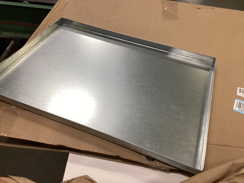 Condition photo showing Good Condition for (Galvanized, 35"x21.63"x1") Replacement Tray for Dog Crate – Chew-Proof and Crack-Proof Metal Pan for Dog Crates