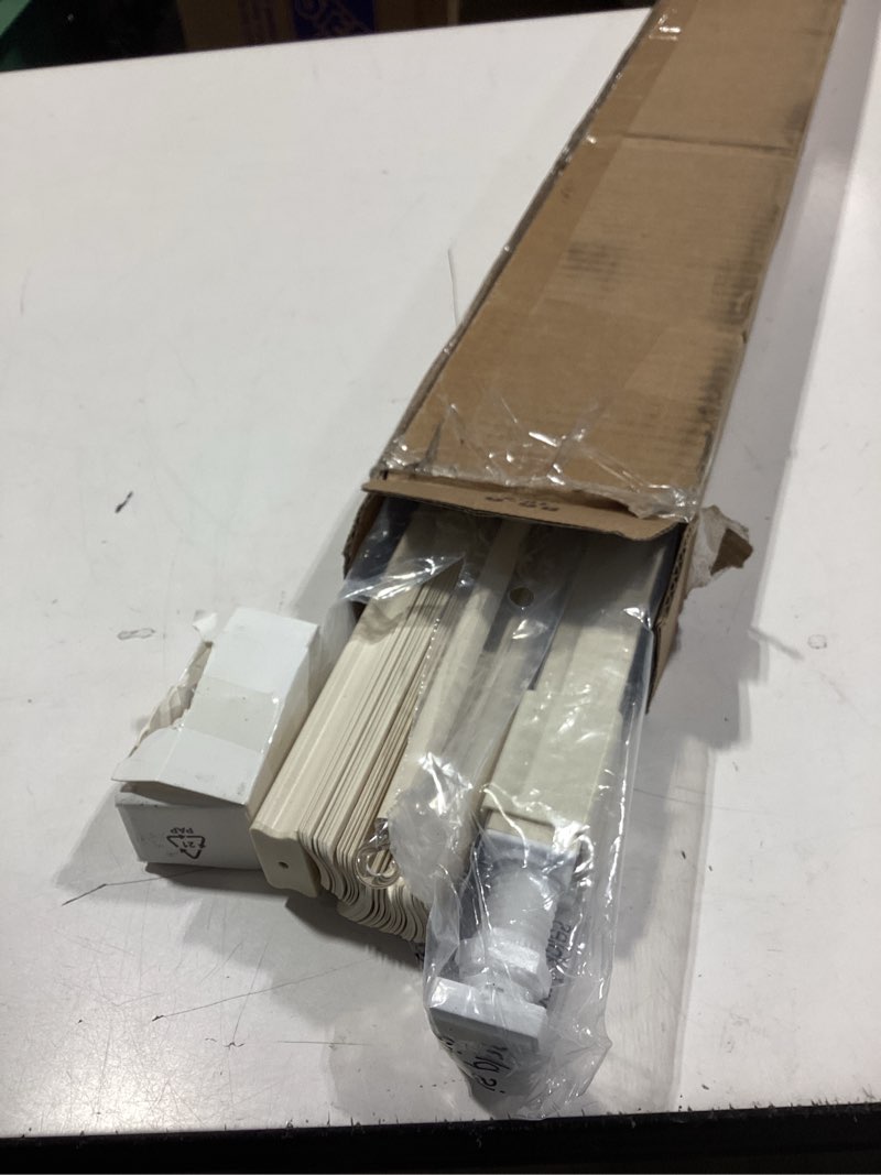 Condition photo showing Good Condition for lazblinds no tools no drill 1" vinyl mini blinds, cordless blinds for windows, light filtering horizontal window blinds & shades, 34 1/2" w x 64" h, cream cordless-cream 34 1/2" w x 64" h