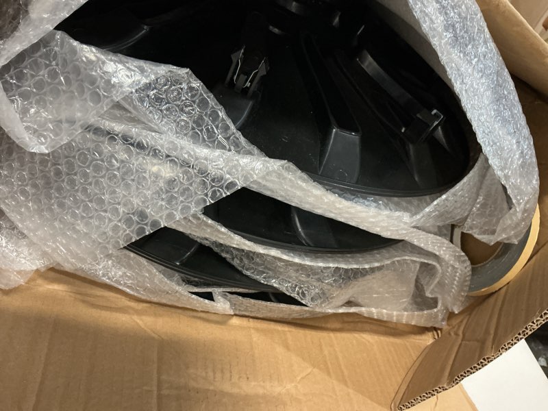 Condition photo showing New/Like New for 19-inch matte black wheel rim protector cover or tesla y 2021-2024 matte black abs hubcaps, set of 4, curb rash protection