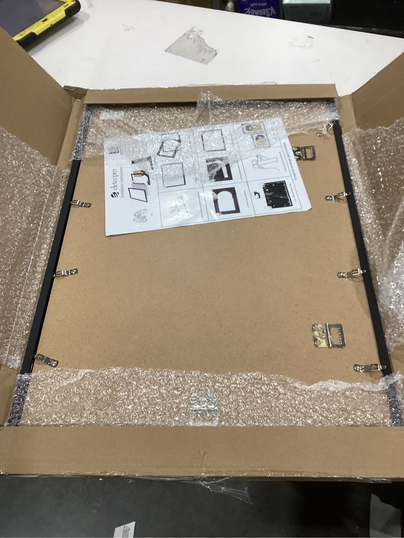 Condition photo showing New/Like New for eletecpro Record Frame 16x24 Inch with Double Sided Mat (Black & White), Vinyl Frame Display Single 