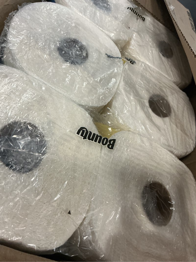 Condition photo showing New/Like New for bounty select-a-size paper towels, white, 8 triple rolls = 24 regular rolls