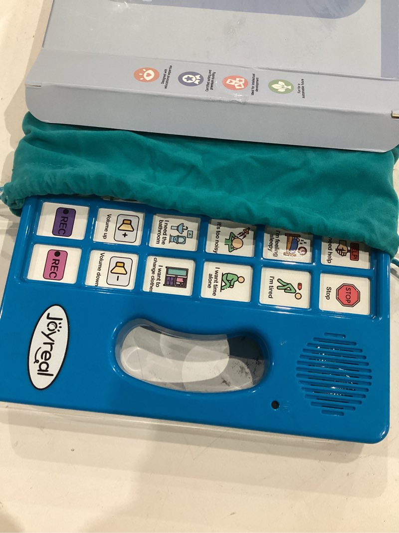 Condition photo showing Good Condition for joyreal aac device for autism, non verbal communication tools for speech therapy & stroke rehab. communication tablet, autism talking aids with 8 programmable buttons & adjustable volume blue