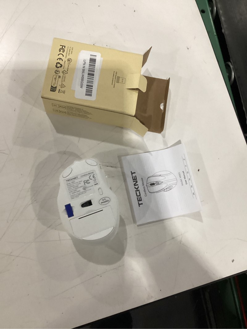 Condition photo showing New/Like New for TECKNET Wireless Mouse, 2.4G Ergonomic Optical Mouse, Computer Mouse for Laptop, PC, Computer, Chromebook, Notebook, 6 Buttons, 24 Months Battery Life, 4000 DPI, 6 Adjustment Levels White