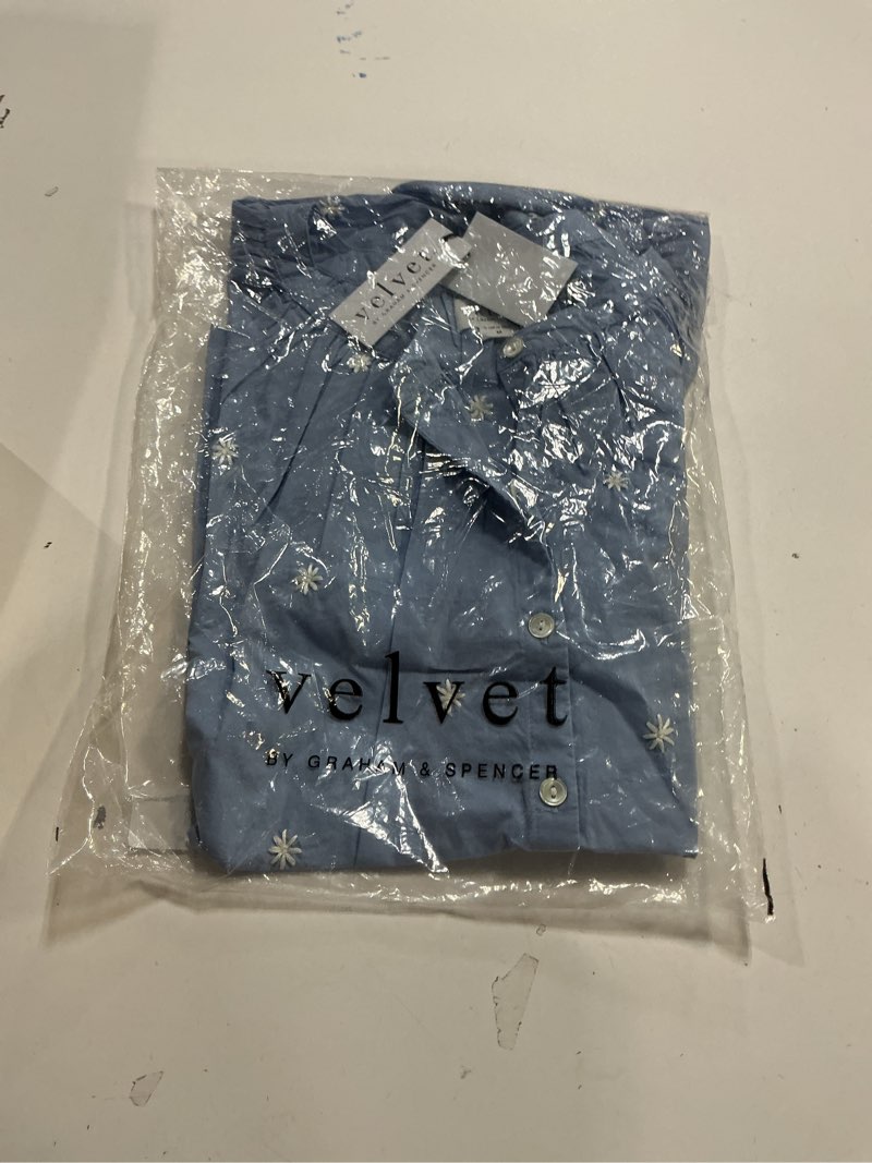 Condition photo showing New/Like New for ( SZ M)Velvet by Graham & Spencer Women's Amira Novelty Embroidery Top Medium Cream