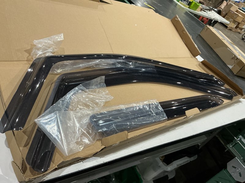 Condition photo showing As Is for in-channel extra durable rain guards fit for ford f150 2009-2014 supercrew cab (4 full-size),ford f150 svt raptor 2011-2014 supercrew,window vent visors,window deflectors-4pcs 2009-2014 f150 crew cab