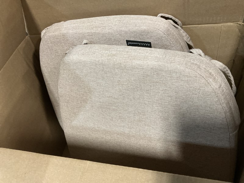 Condition photo showing Good Condition for aaaaacessories d-shaped chair cushions, 2" thick dining chair pads with ties and removable, machine-washable cover, 17" x 16", set of 2, oatmeal beige oatmeal beige 2 count(pack of 1)