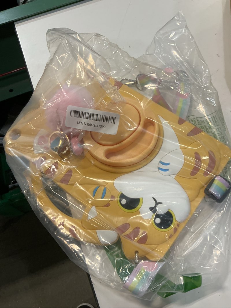 Condition photo showing Good Condition for 3d cute vivid cat case for samsung galaxy tab a 10.1 inch 2019 sm-t510/t515(not for other 10.1 inch tablet),kawaii cartoon pretty cat soft silicone rotating stand case with lanyard for kids teens orange cat galaxy tab a 10.1 inch 2019 sm-t510/t515