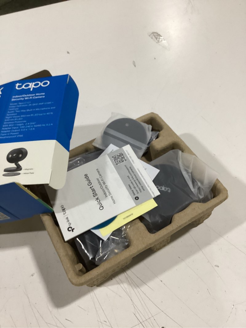 Condition photo showing Good Condition for tapo 2k+ indoor/outdoor wired security camera - person/pet/vehicle detection, baby monitoring, color night vision, ip66 weather resistant, subscription-free local storage or optional cloud, c121 2k 4mp black 1-pack