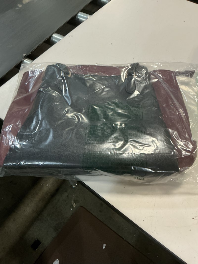 Condition photo showing Good Condition for rainsmore laptop bag for women 15.6 inch work tote bags waterproof computer bags leather professional laptop purse womens laptop briefcase large handbag for office teacher travel, black and purple black/purple