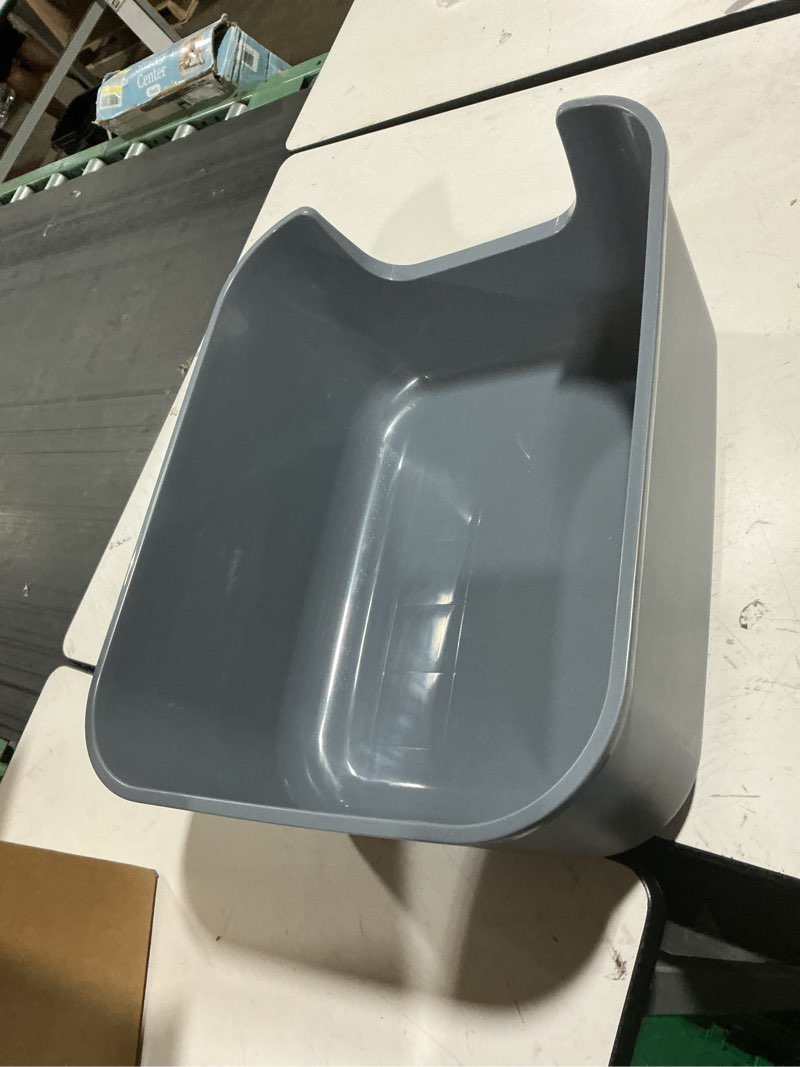 Condition photo showing Good Condition for large cat litter box with high sides,cat boxes for indoor cats,cat litter pan for kitty,litter box with low entry,easy to clean,anti-splashing (grey)