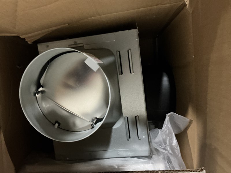 Condition photo showing As Is for utilitech ventilation fan 1-sone 150-cfm white decorative lighted bathroom fan, energy star