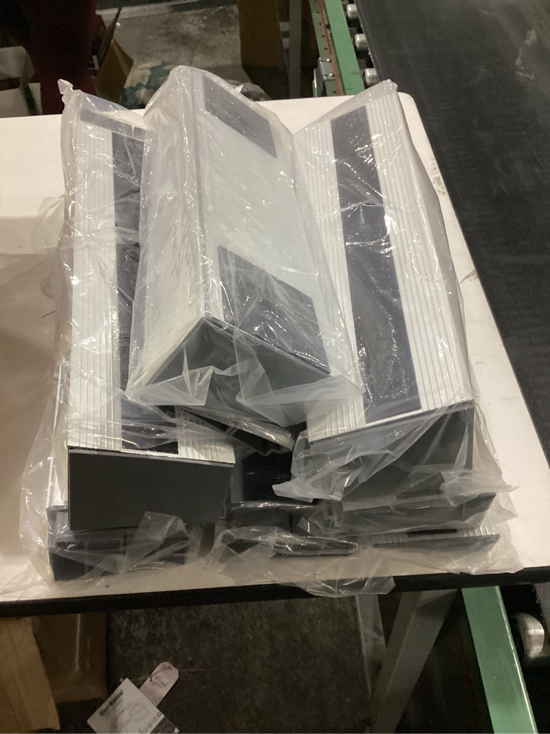 Condition photo showing New/Like New for 4" rise modular threshold ramp for doorways, stable wheelchair ramp for home steps, aluminum door ramp and curb ramp for scooters, power chairs, cars, 1100lbs load capacity 4" rise height