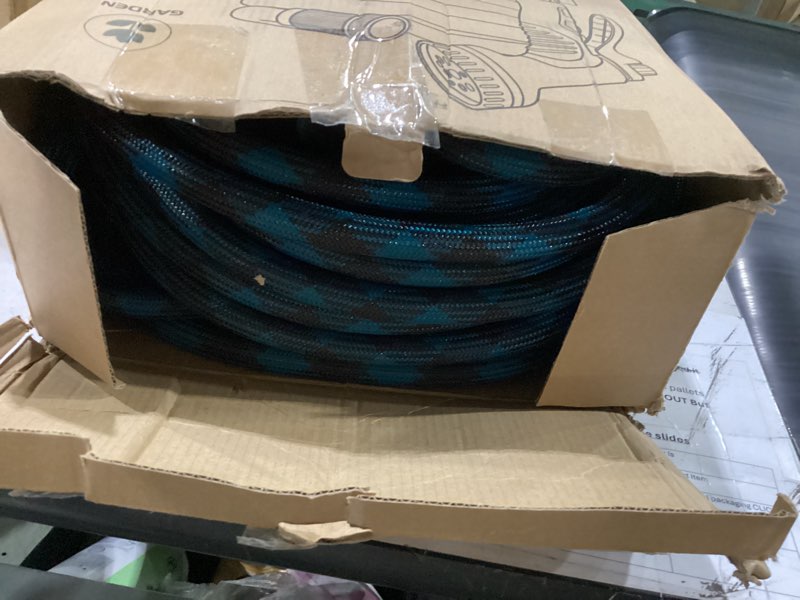 Condition photo showing Good Condition for garden hose, non-expandable water hose 125 ft, flexible, kink & leak proof water pipe with 10-function spray nozzle, lightweight outdoor hose for yard, lawn, car wash, rv and home use 125ft