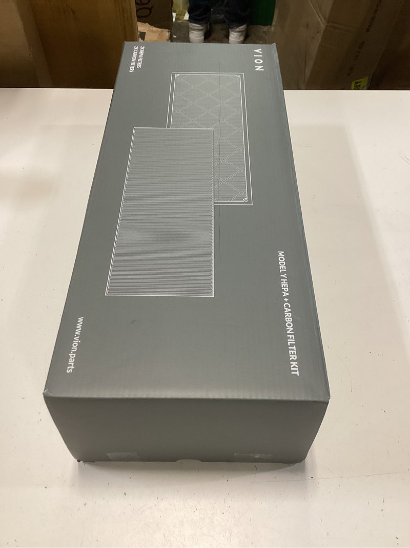 Condition photo showing New/Like New for vion model y front trunk hepa carbon air filters kit - (2x hepa filters and 2x carbon filters per package) - 4 packs per package with installation tools 4 packs (front trunk air filters)