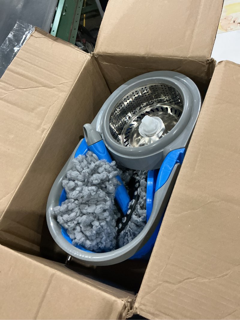 Condition photo showing As Is for black+decker bxfm0003gb 2pk spin mop refill heads, suitable for hard floors, super absorbent microfibre, compatible with black+decker spin mop 36 x 30 x 10cm white