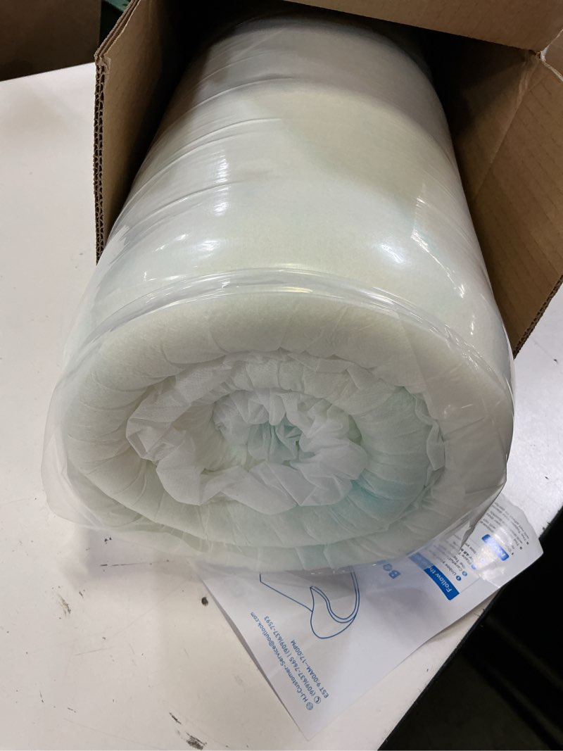 Condition photo showing New/Like New for olixis gel memory foam mattress topper, full 2 inch, cooling gel infused soft comfy breathable, pressure-relieving, certipur-us certified 2 inch blue full