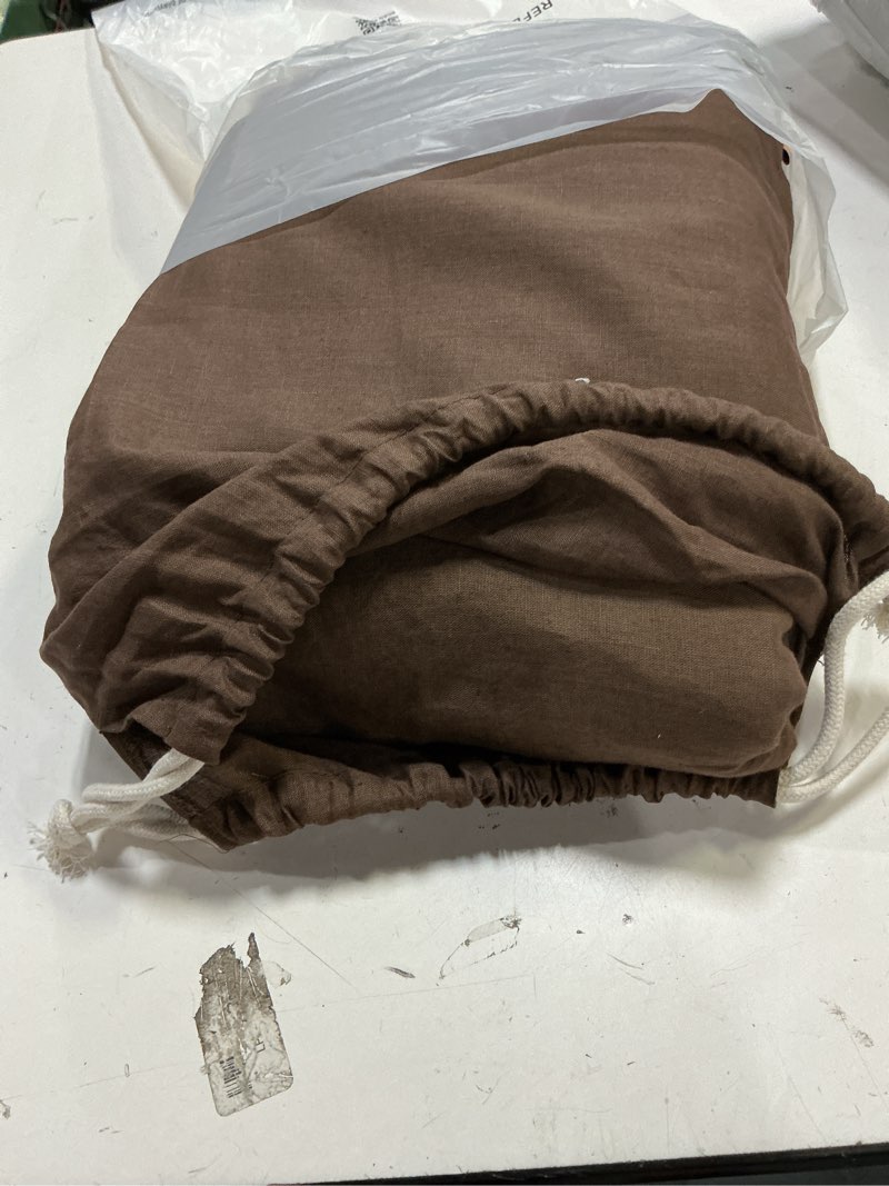european linen double flange duvet cover, king/cal king, espresso quince