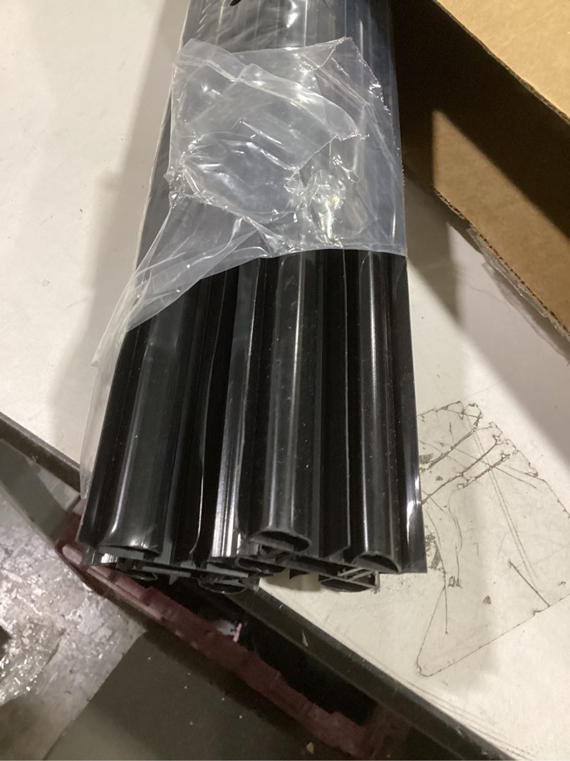 Condition photo showing Good Condition for 36" double bubble kerf door sweep 1-3/4" wide vinyl weatherstrip seal for exterior doors, energy efficient draft stopper, easy slide in installation, blocks dust/insects/noise(4 pcs,black) 4 black