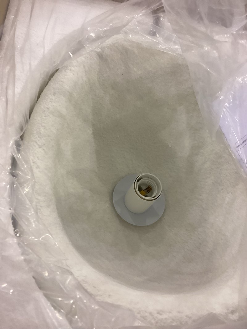 Condition photo showing New/Like New for (White 15.7 inch) Modern Pendant Light for Dining Room Kitchen Island Hallway Restaurant Hanging Lamp E26 Base Japanese Wabi-Sabi Style Bird Nest Shape Lighting Fixture