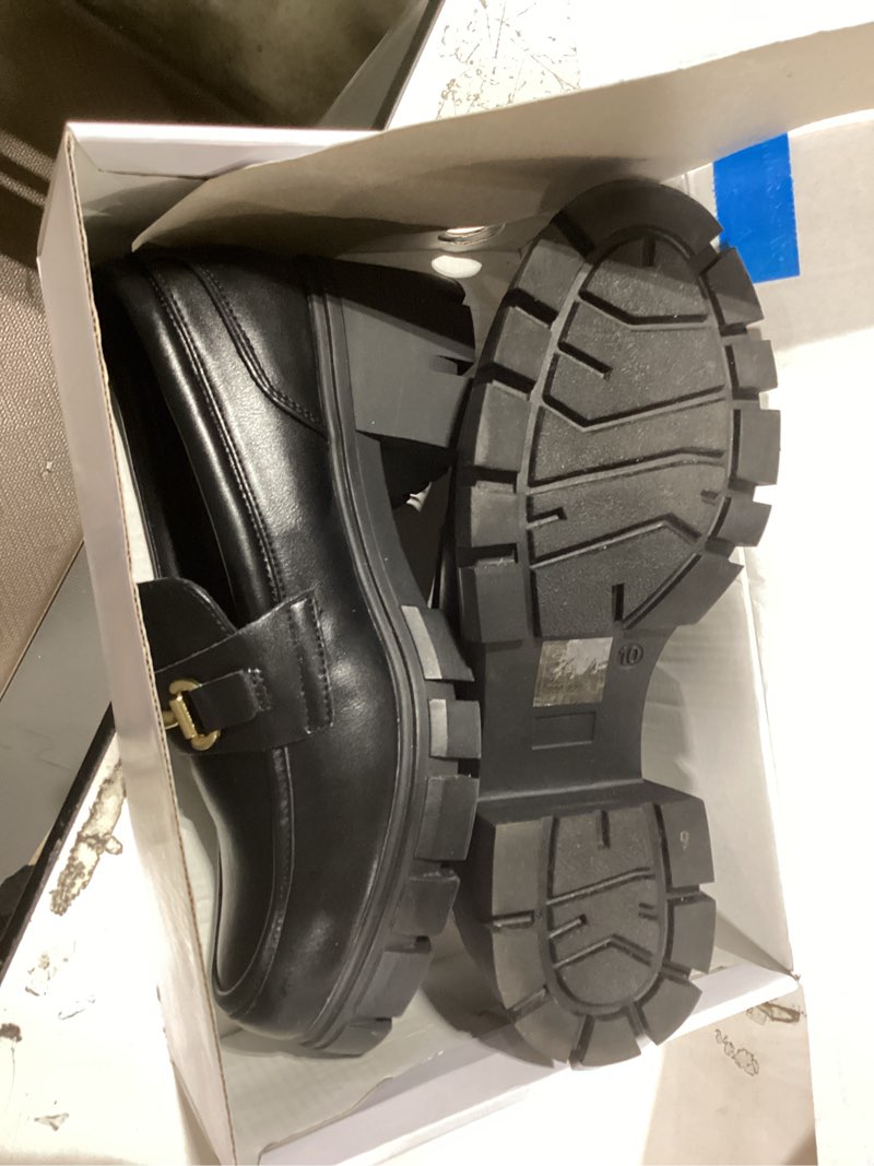Condition photo showing Good Condition for dream pairs women's platform chunky loafers 10 black