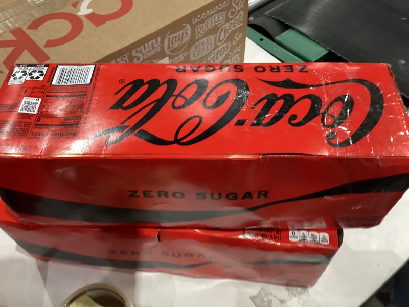 Condition photo showing New/Like New for Coca-Cola Zero Sugar Soda, 12 fl oz Cans, 12 Pack - Classic Cola Soft Drink Fridge Pack Coca-Cola Zero Sugar 12 fl oz (Pack of 12)