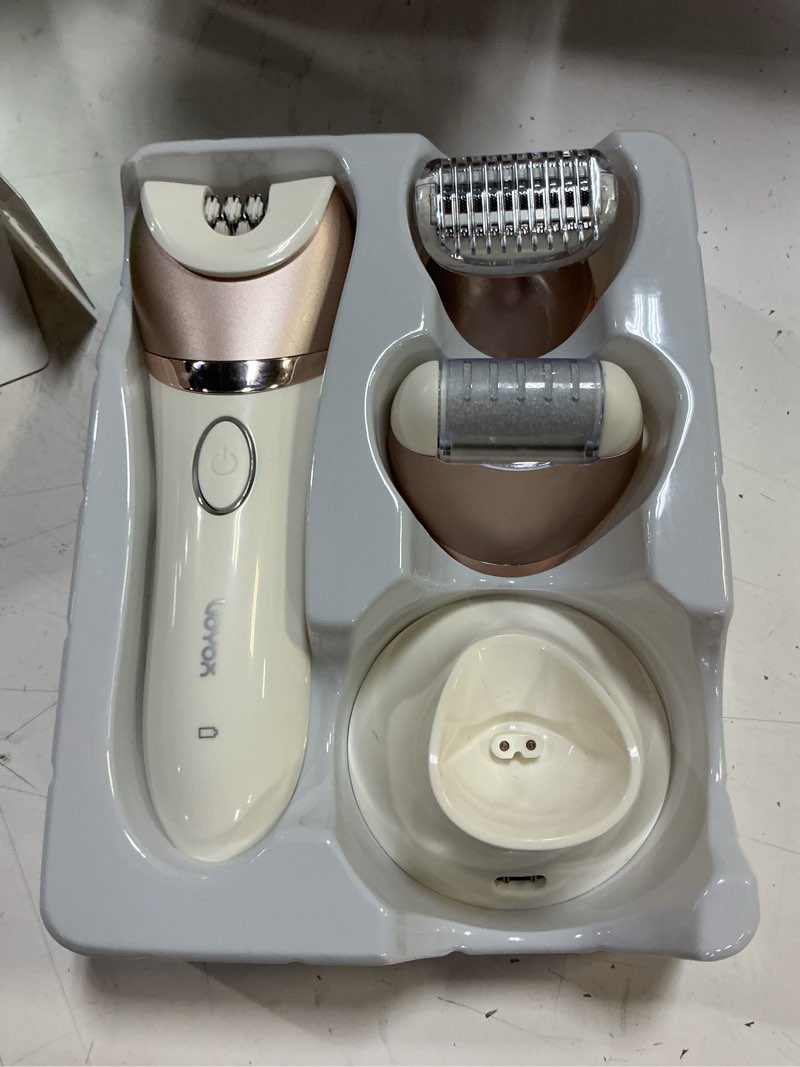 Condition photo showing As Is for voyor epilator for women, 3 in 1 epilator hair removal for women, epilators hair remover for leg arm with 30 tweezers, rechargeable & cordless electric lady shaver & trimmer bm300 (champagne gold)