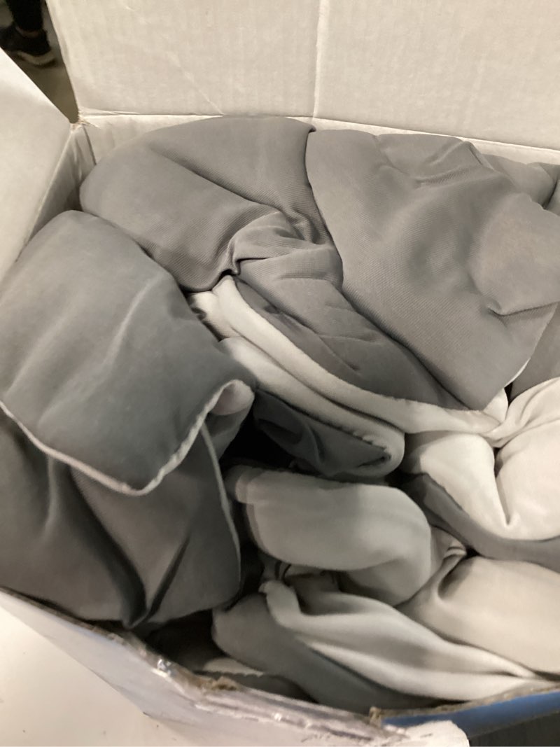 Condition photo showing Good Condition for homfine cooling comforter japanese double-sided cold tech fabric cooling blanket for night sweats hot sleepers, q-max 0.45 soft breathable silky smooth lightweight grey summer comforter queen grey queen (90"x90")