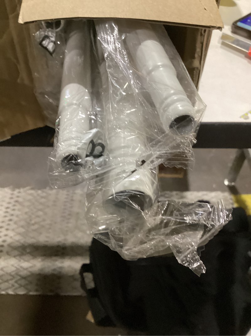Condition photo showing Good Condition for Double Curtain Rod, 1 Inch White Dual Curtain Rods for Windows 48 to 84 Inch, Decorative Adjustable Heavy Duty Telescopic Spliced Window Treatment Rods Set for Bedroom Living Room Farmhouse