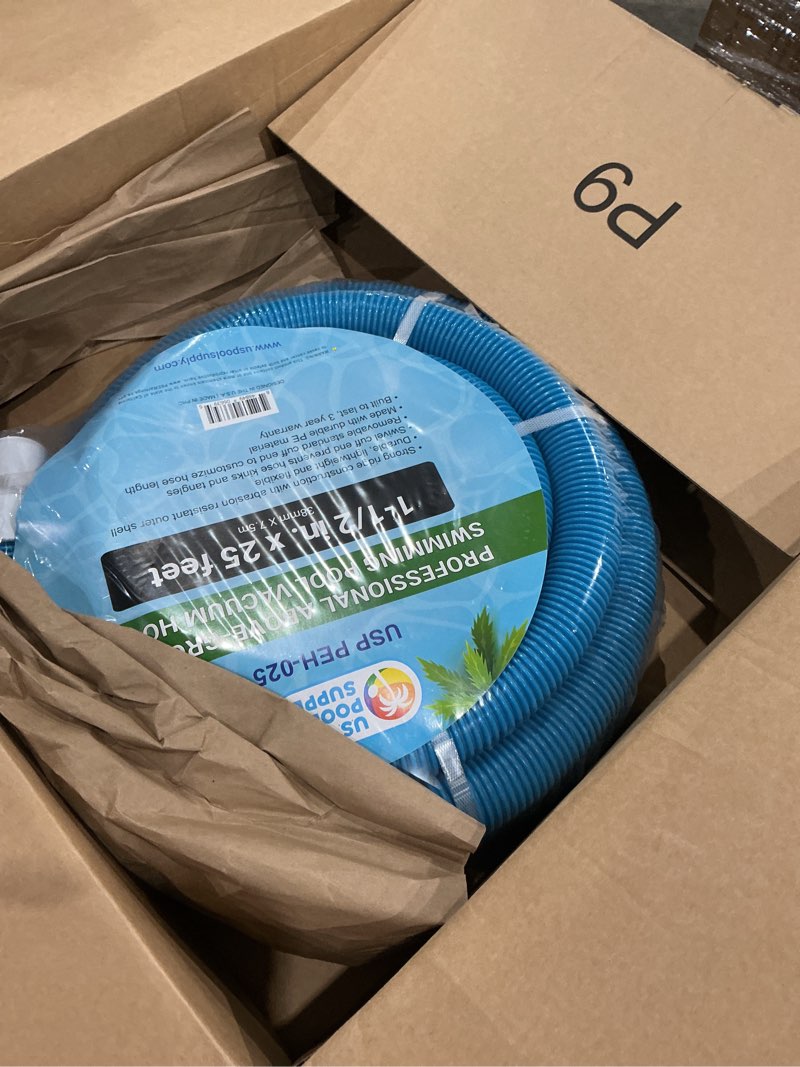 Condition photo showing Good Condition for u.s. pool supply 1-1/2" x 25 foot professional above ground swimming pool vacuum hose with swivel cuff - removable cuff, cut to fit - compatible with filter pumps, filtration systems, chlorinators