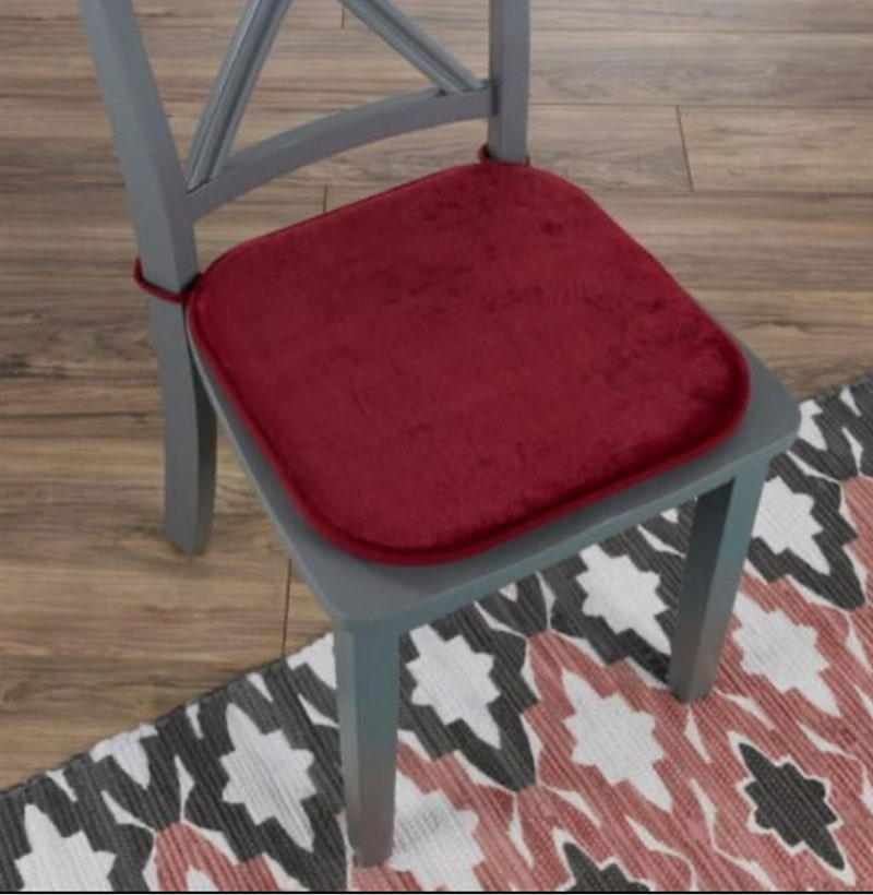 Lavish Home 82-TEX1043RD 16 x 16.25 in. Square Memory Foam Chair Cushion - Red