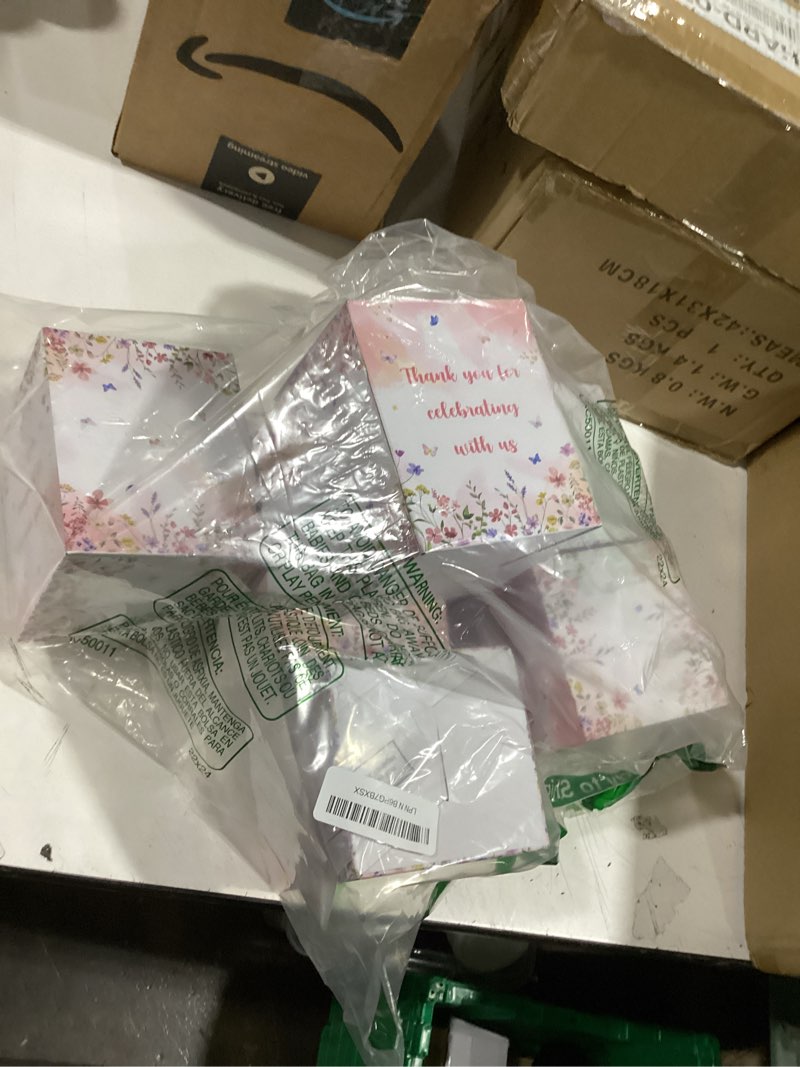 Condition photo showing Good Condition for hoolerry 6 set baby shower game prizes for guests winners 12 oz insulated stainless steel tumbler cup with lids, straws, cleaning brush, cards & boxes return gifts(pink,floral) pink floral