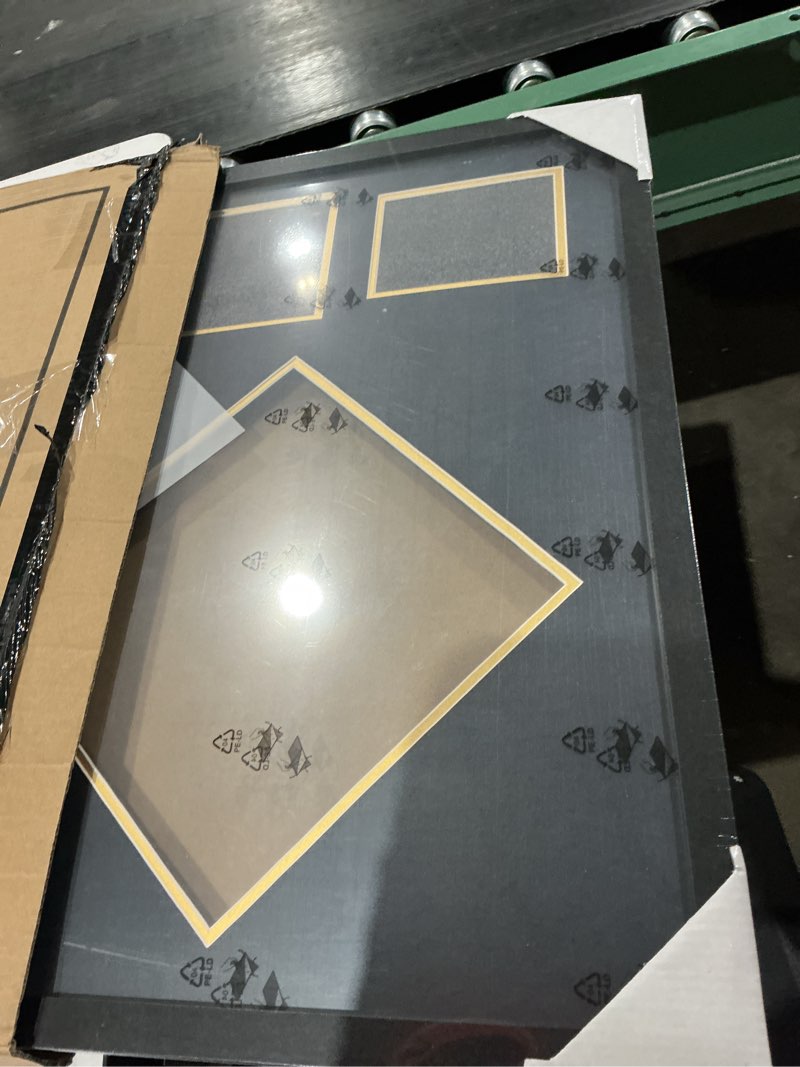 Condition photo showing Good Condition for framepro graduation shadow box 23x27 inch display case - preserve diploma(8.5x11), cap, tassel, stole, medal & 5x7 photo | premium graduation gift for students, friends black over gold 23x27