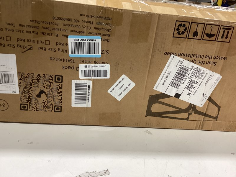 Condition photo showing Good Condition for 3-Piece King Size Bed Rails for Toddlers, with Headboard Rod -Height Adjustable Baby' Safety Bed Rails Guard for King Size Bed(3Pack 78.7"x78.7"x74.8"-Gray) Grey King Size-78.7"x78.7"x74.8"