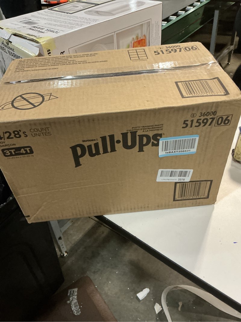 Condition photo showing New/Like New for Pull-Ups Boys' Potty Training Pants, Size 3T-4T Training Underwear (32-40 lbs), 112 Count (4 Packs of 28), Packaging May Vary 3T-4T 112