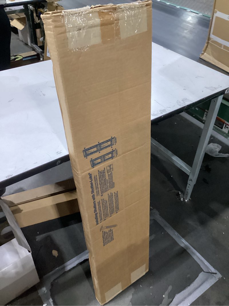 Condition photo showing New/Like New for 12"W x 51"H Lifetime Vinyl, Standard Two Equal Panels, Raised Panel Shutters, w/Installation Shutter