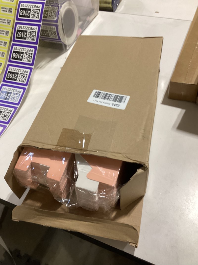 Condition photo showing New/Like New for FillTouch 60 Pcs Gift Boxes with Ribbon for Sublimation Glass Exhibition Transparent Tumbler Gift Boxes for 12oz 16oz 20oz Glass Jar Shipping Packaging(Pink)