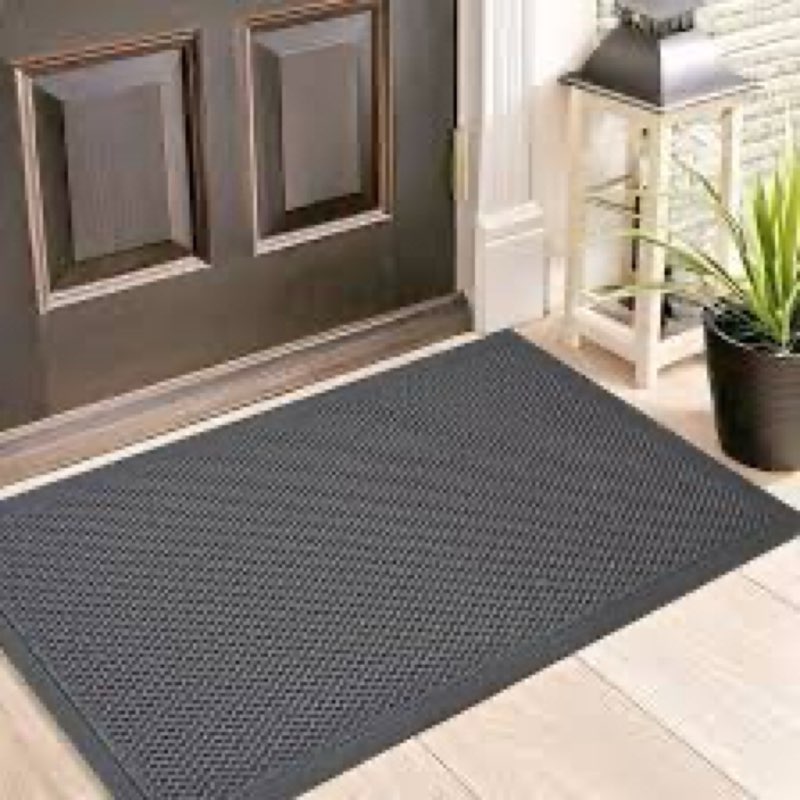 muddy mat® mesh door mat heavy-duty quick-dry floor mat, sand & dirt trapper for indoor & outdoor, i