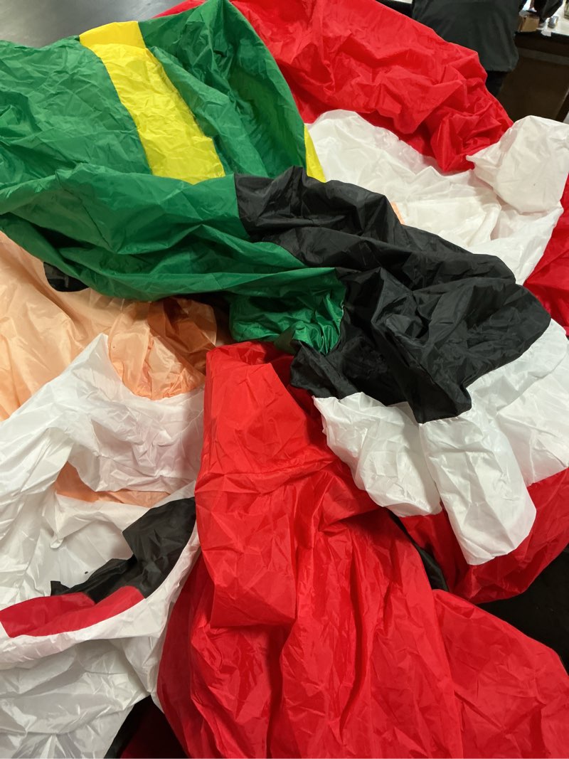 Condition photo showing As Is for 14 FT Christmas Inflatables Santa Claus Outdoor Decoration, Giant Santa Inflatable with Gift Bag, Blow Up Yard Decor with Built-in LED Lights for Xmas Lawn Garden Home Holiday Party 14 FT Santa