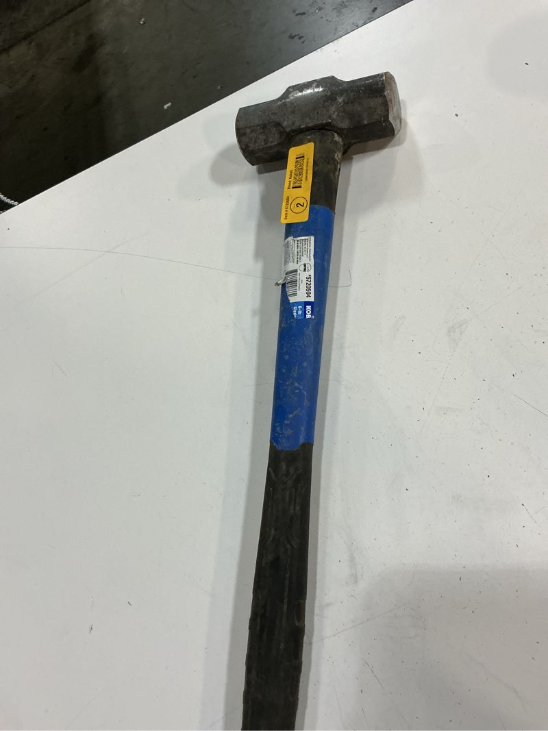 Condition photo showing As Is for kobalt sledge 6-lb polished face steel head fiberglass demolition sledge hammer