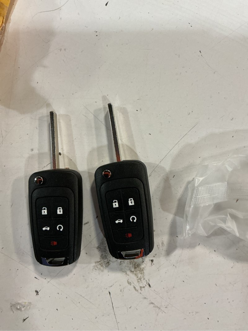 Condition photo showing Good Condition for supaland key fob keyless entry fits for chevrolet camaro cruze equinox impala malibu sonic buick lacrosse regal verano encore allure remote control key replacement 5 button oht01060512(set of 2)