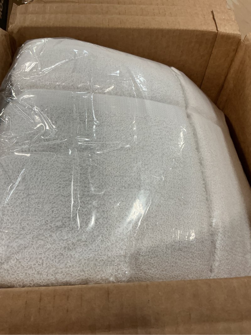 Condition photo showing New/Like New for GOLD TEXTILES 12 White Economy Bath Towels Bulk (24x48 Inch) Cotton Blend for Softness-Commercial Grade Easy Care