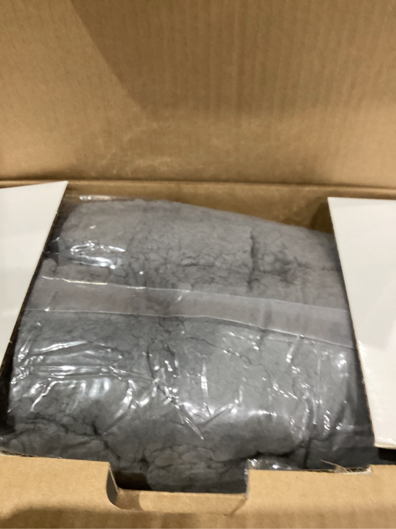 Condition photo showing As Is for SEALY Electric Blanket King Size, Dual Control Soft Sherpa Heated Blanket with 10 Heating Levels & 1 to 12 Hours Auto-Off Settings Over-Heated Protection 90"x100" Machine Washable, Dark Grey Dark Grey King Size 100" x 90"