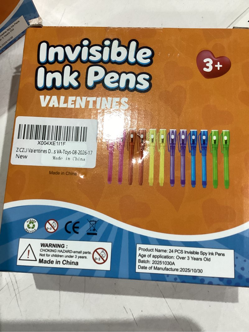 Condition photo showing Good Condition for 24 Pack Valentines Day Gifts for Kids,Invisible Ink Pen with UV Light and Animal Detective Valentines Cards for Kids Bulk Spy Pen for Boys Girls Classroom Exchange Prizes Party Favors Toys Style 3