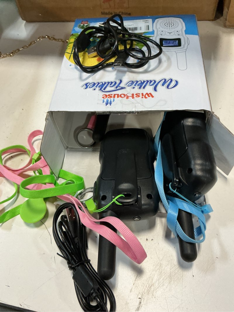 Condition photo showing Good Condition for wishouse walkie talkies for kids rechargeable long range, xmas birthday gift for boys girls 4 5 6 7 8 9 10 year old, hiking gear camping games, toys with flashlight, vox, easy to use 3 pack