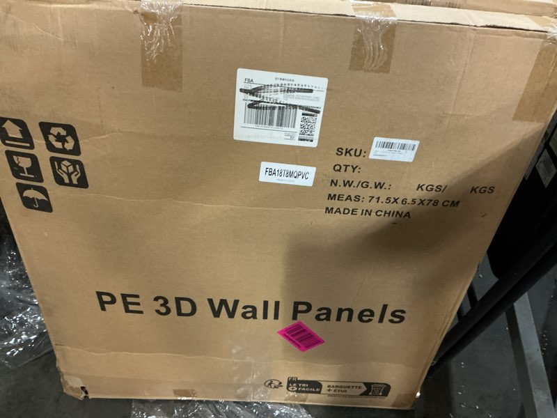 Condition photo showing New/Like New for Art3d 11-Pack 64 Sq. Ft Peel and Stick 3D Wall Panels for Interior Wall Decor, Self-Adhesive Foam Brick Wallpaper in Black 30.5x27.5inch Black 11