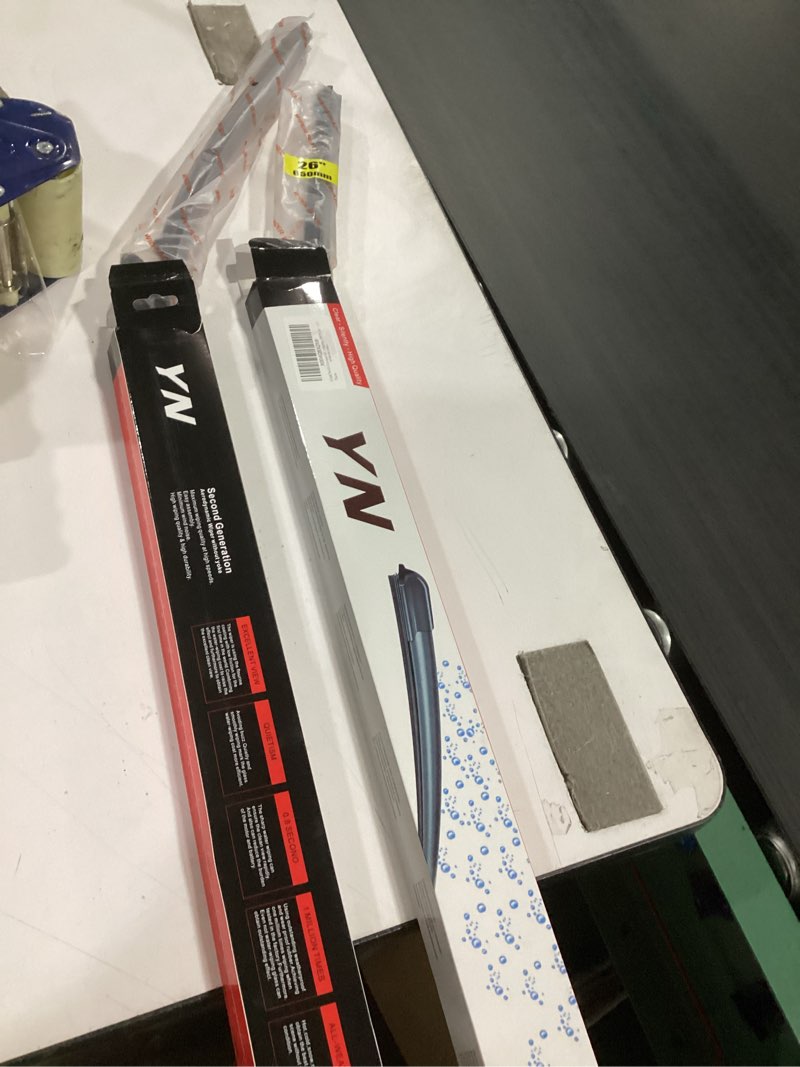 Condition photo showing As Is for compatible with audi q7 4m 4l 2007-2024 wiper blades front windshield wipers water repellent available in all-seasons oem quality 2pcs 26"+26" black q7 2016-2024